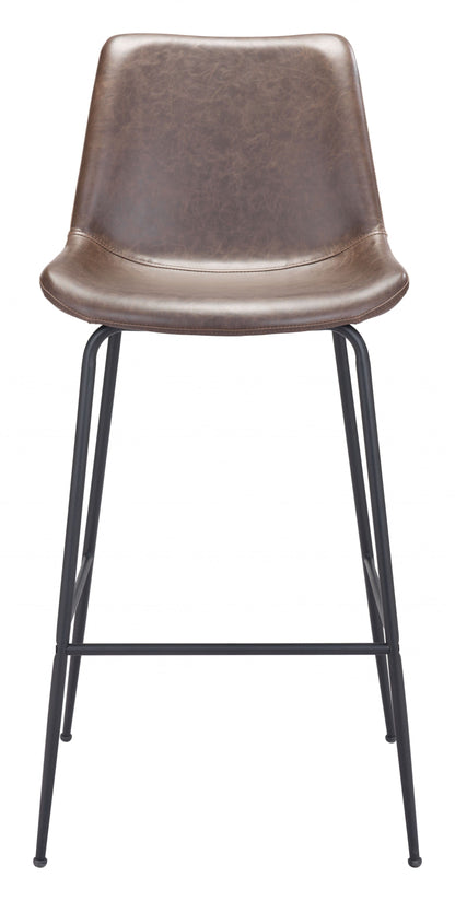 Brown and Black Top Shelf Modern Rugged Bar Chair