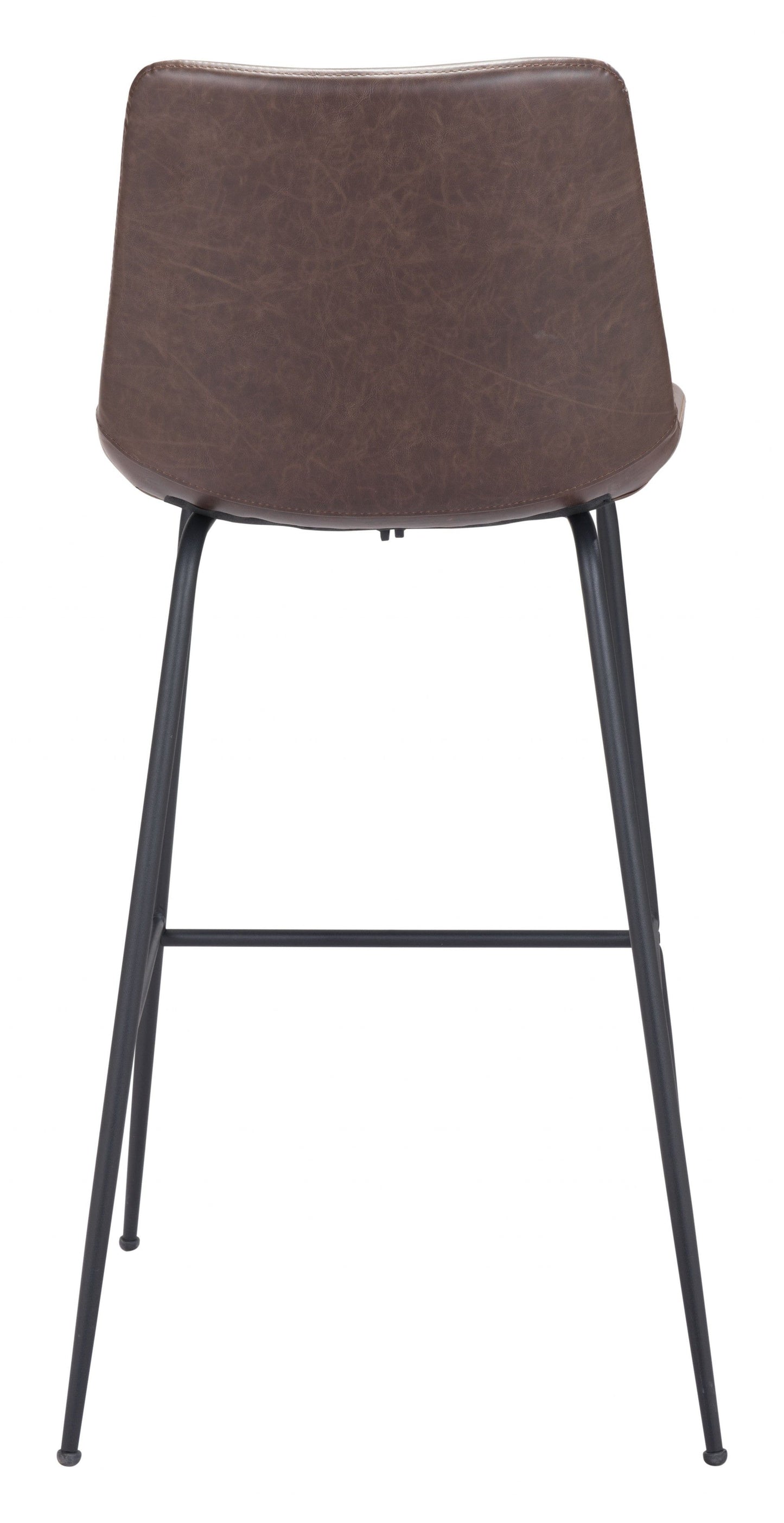 Brown and Black Top Shelf Modern Rugged Bar Chair