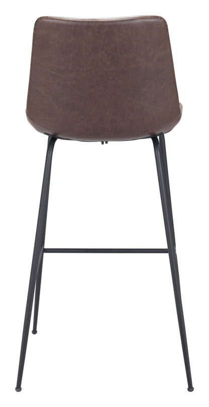 Brown and Black Top Shelf Modern Rugged Bar Chair
