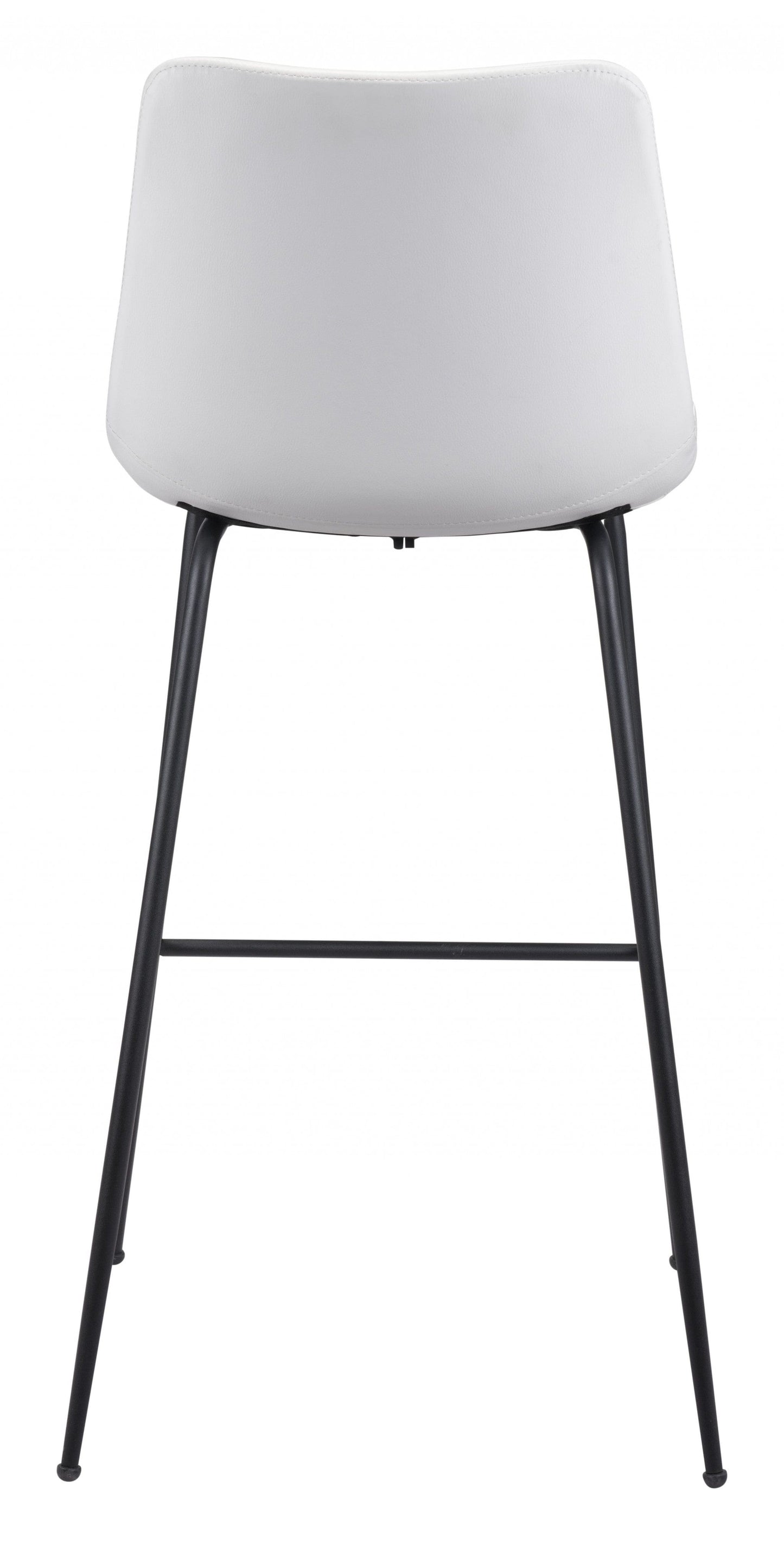 White and Black Top Shelf Modern Rugged Bar Chair