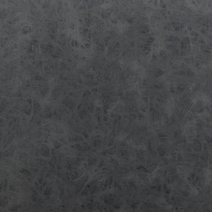 Vintage Look Black Faux Leather Adjustable Pedestal Bar Chair