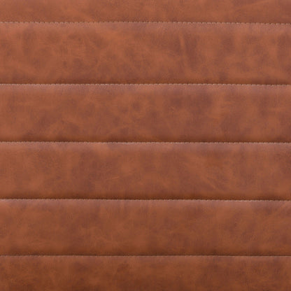 Modern Vintage Look Brown Faux Leather Adjustable Bar Chair