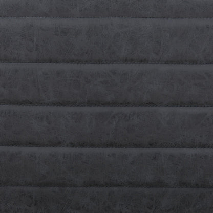 Modern Vintage Look Black Faux Leather Adjustable Bar Chair