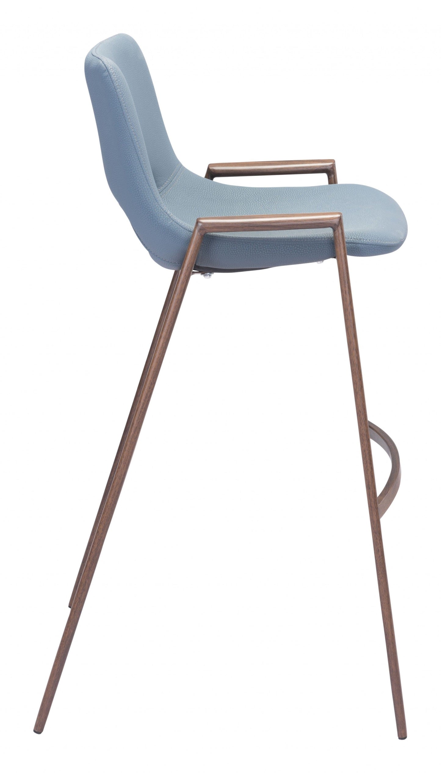 Set of Two Gray Retro Modern Funk Bar Chairs