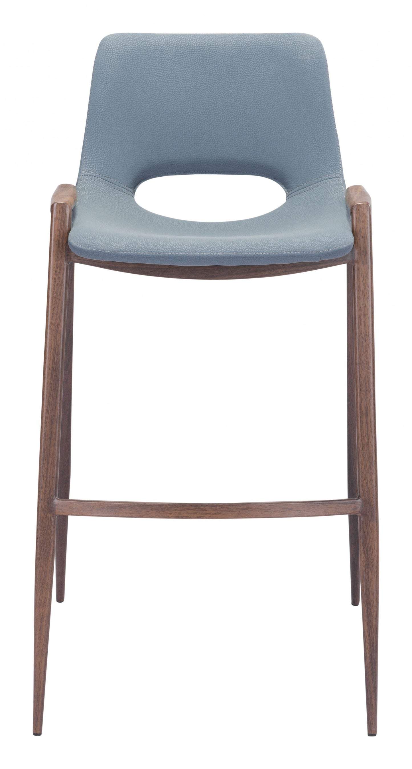 Set of Two Gray Retro Modern Funk Bar Chairs