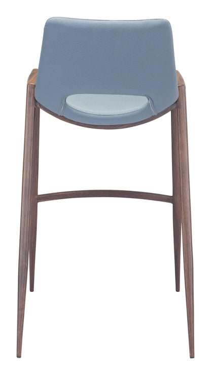 Set of Two Gray Retro Modern Funk Bar Chairs