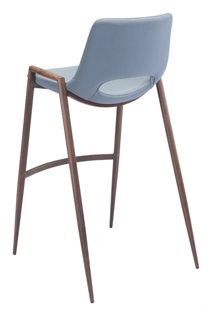 Set of Two Gray Retro Modern Funk Bar Chairs