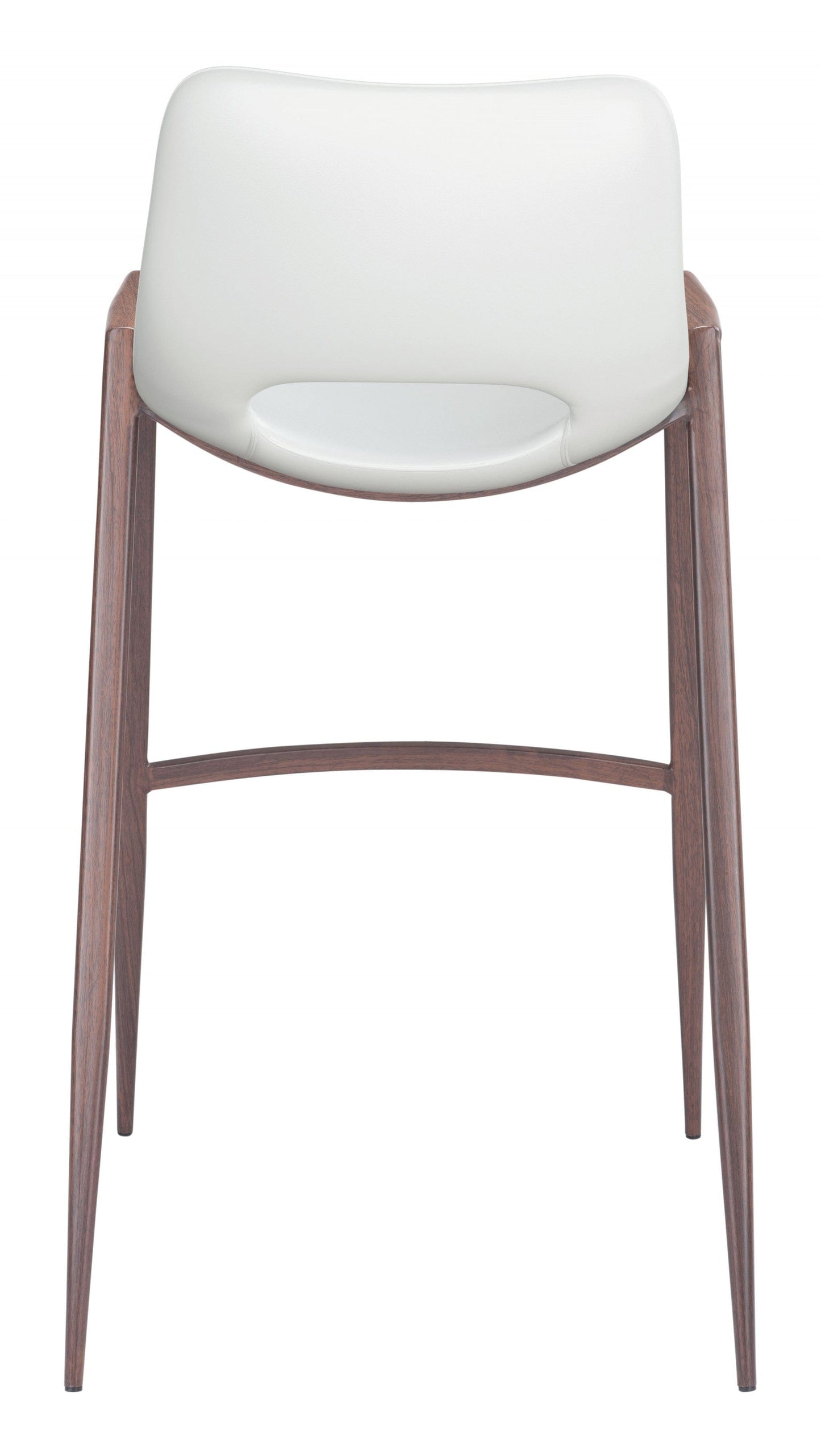 Set of Two White Retro Modern Funk Bar Chairs