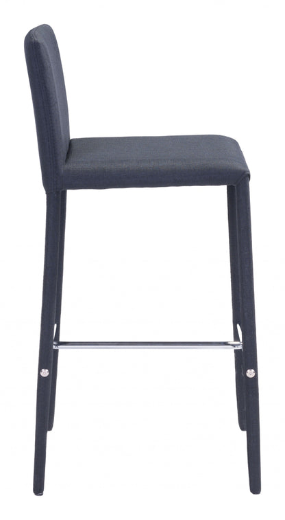 Set of Two Black Restaurant Quality Sleek Bar Chairs
