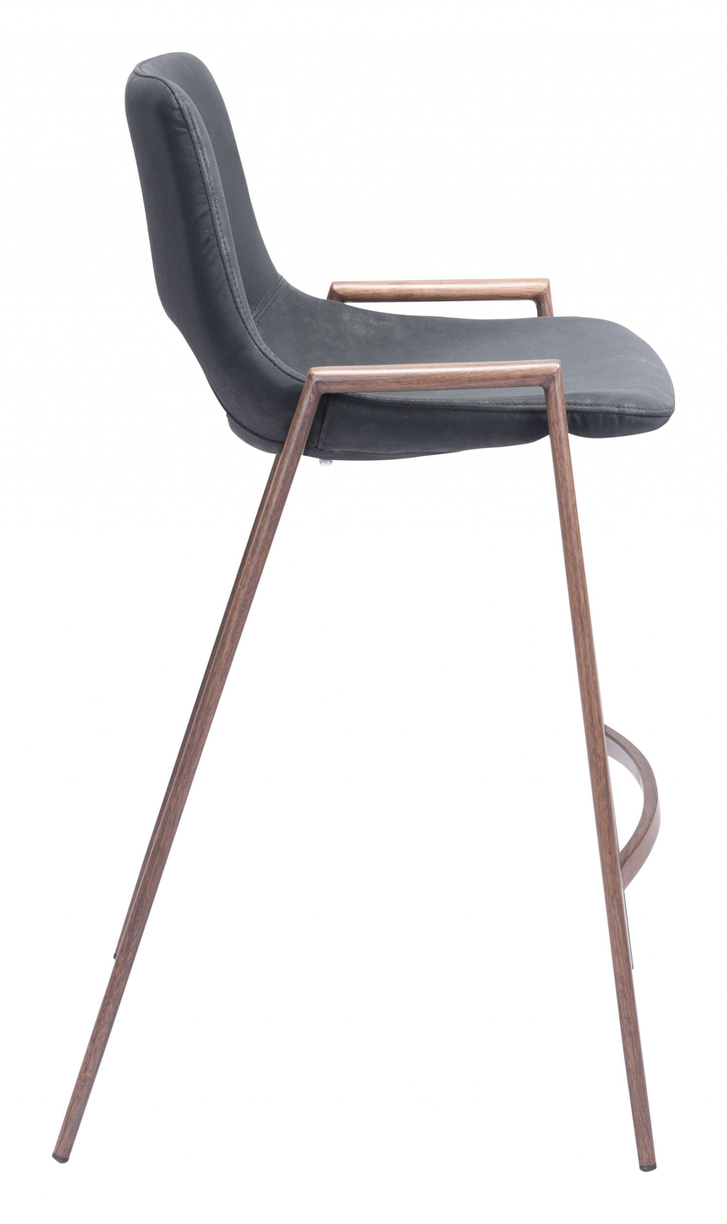 Set of Two Black Retro Modern Funk Counter Chairs