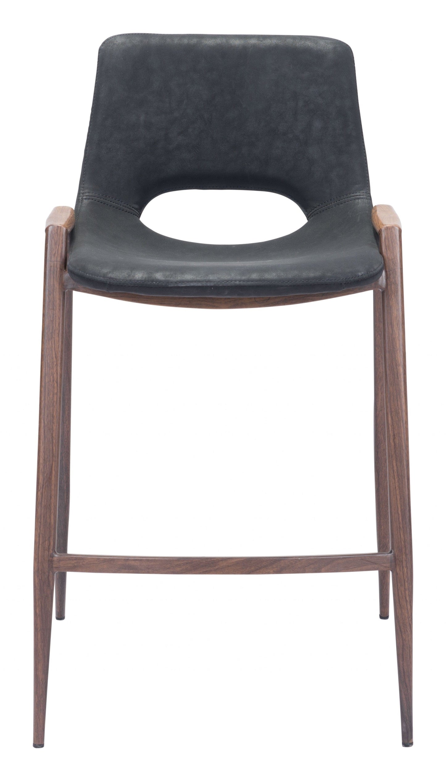 Set of Two Black Retro Modern Funk Counter Chairs