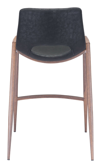 Set of Two Black Retro Modern Funk Counter Chairs