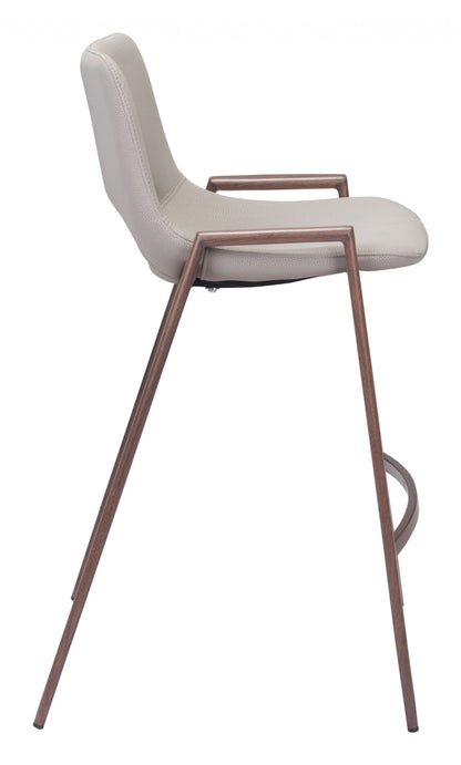 Set of Two Ivory Retro Modern Funk Counter Chairs