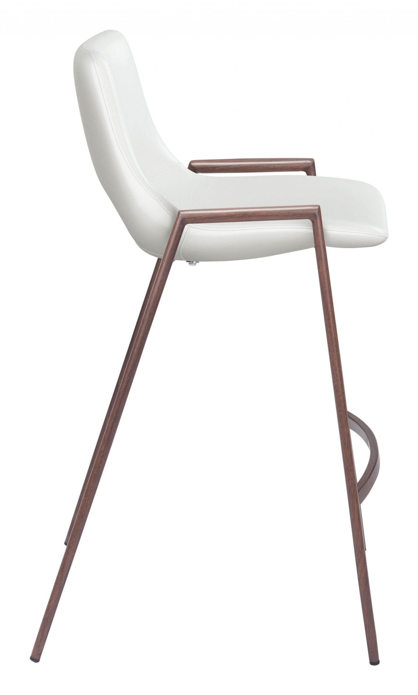 Set of Two White Retro Modern Funk Counter Chairs