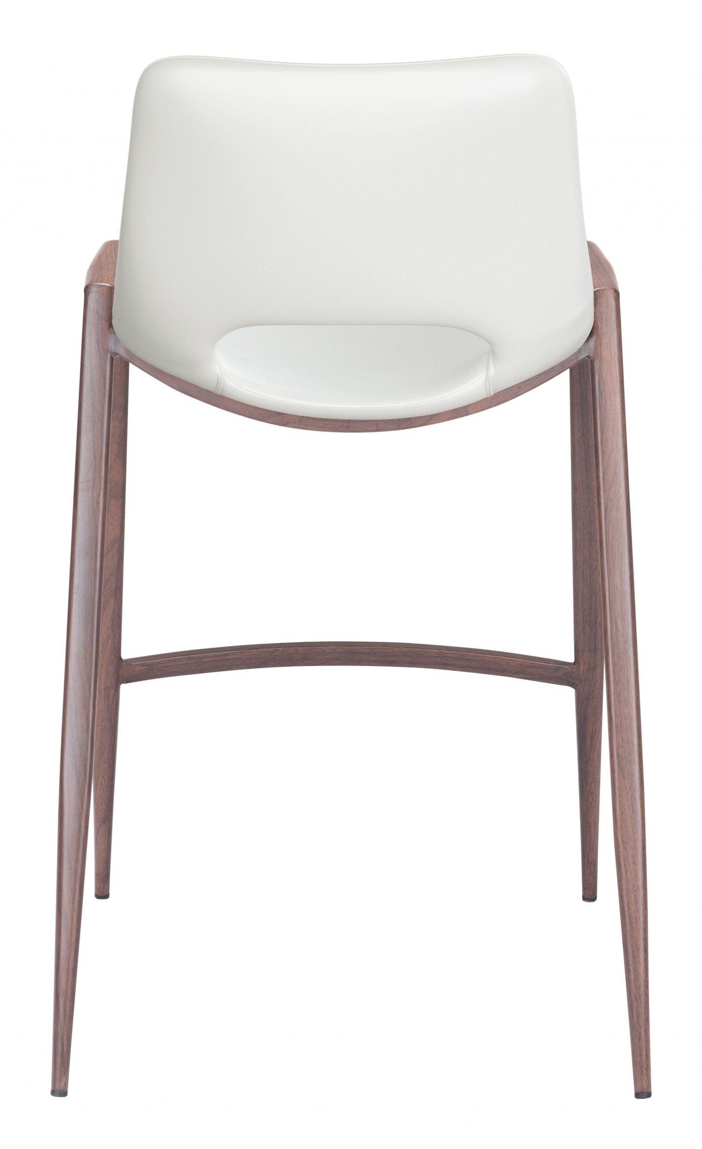 Set of Two White Retro Modern Funk Counter Chairs