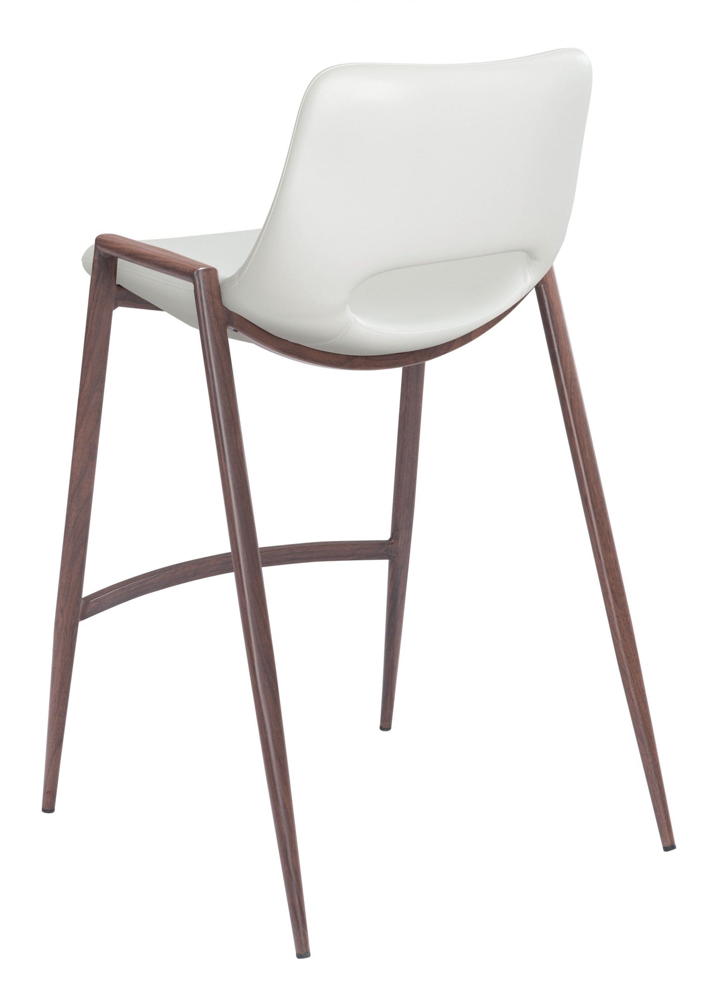 Set of Two White Retro Modern Funk Counter Chairs