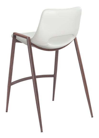 Set of Two White Retro Modern Funk Counter Chairs