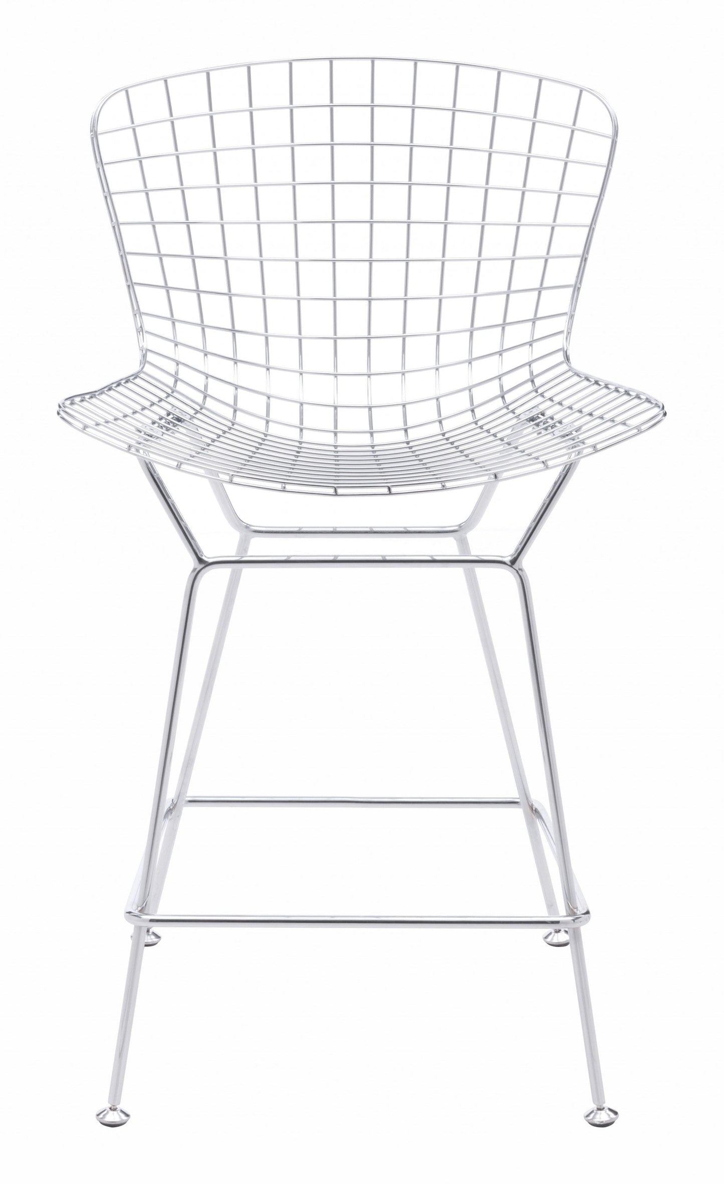 Set Of Two 36" Chrome Low Back Chairs With Footrest