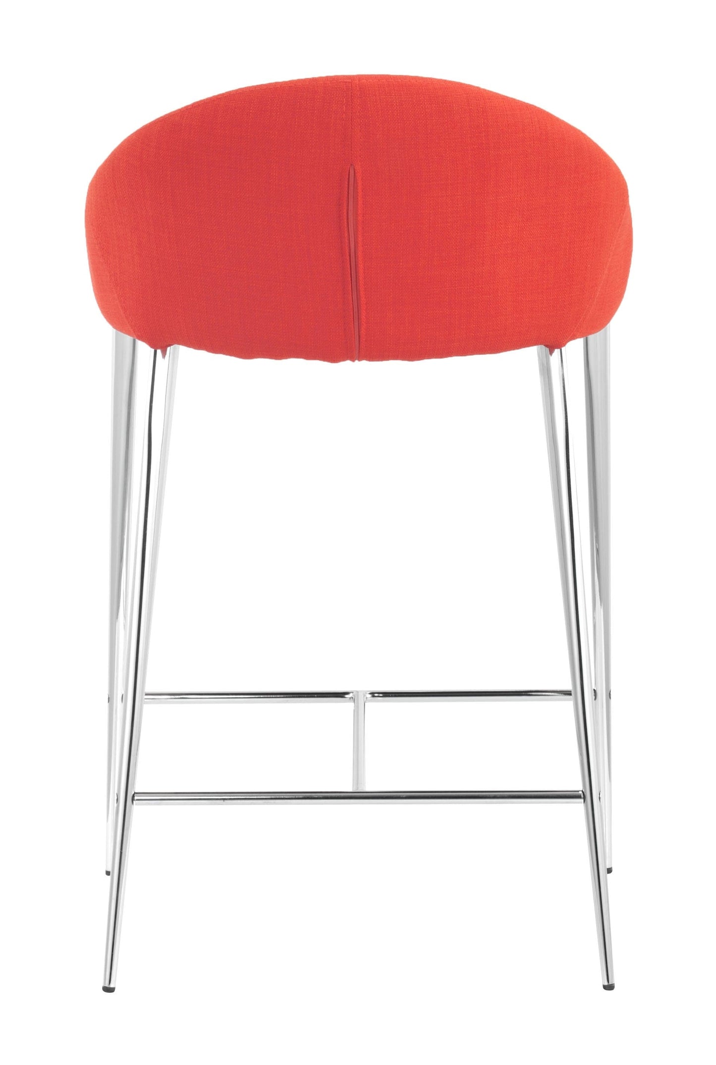 Set Of Two 30" Tangerine Low Back Chairs With Footrest