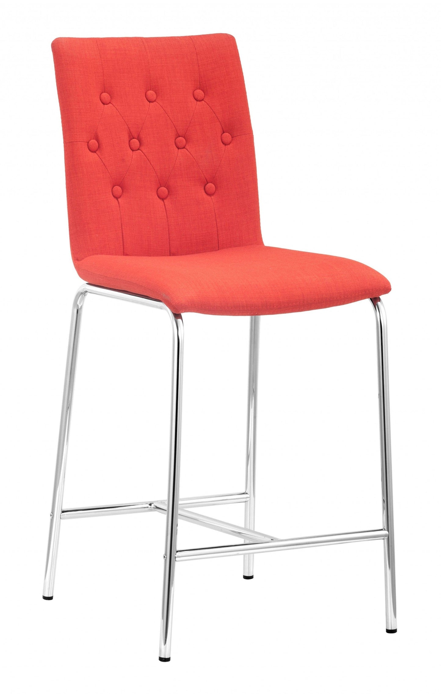 Set Of Two 39" Tangerine Low Back Chairs With Footrest