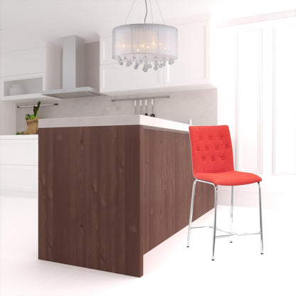 Set Of Two 39" Tangerine Low Back Chairs With Footrest