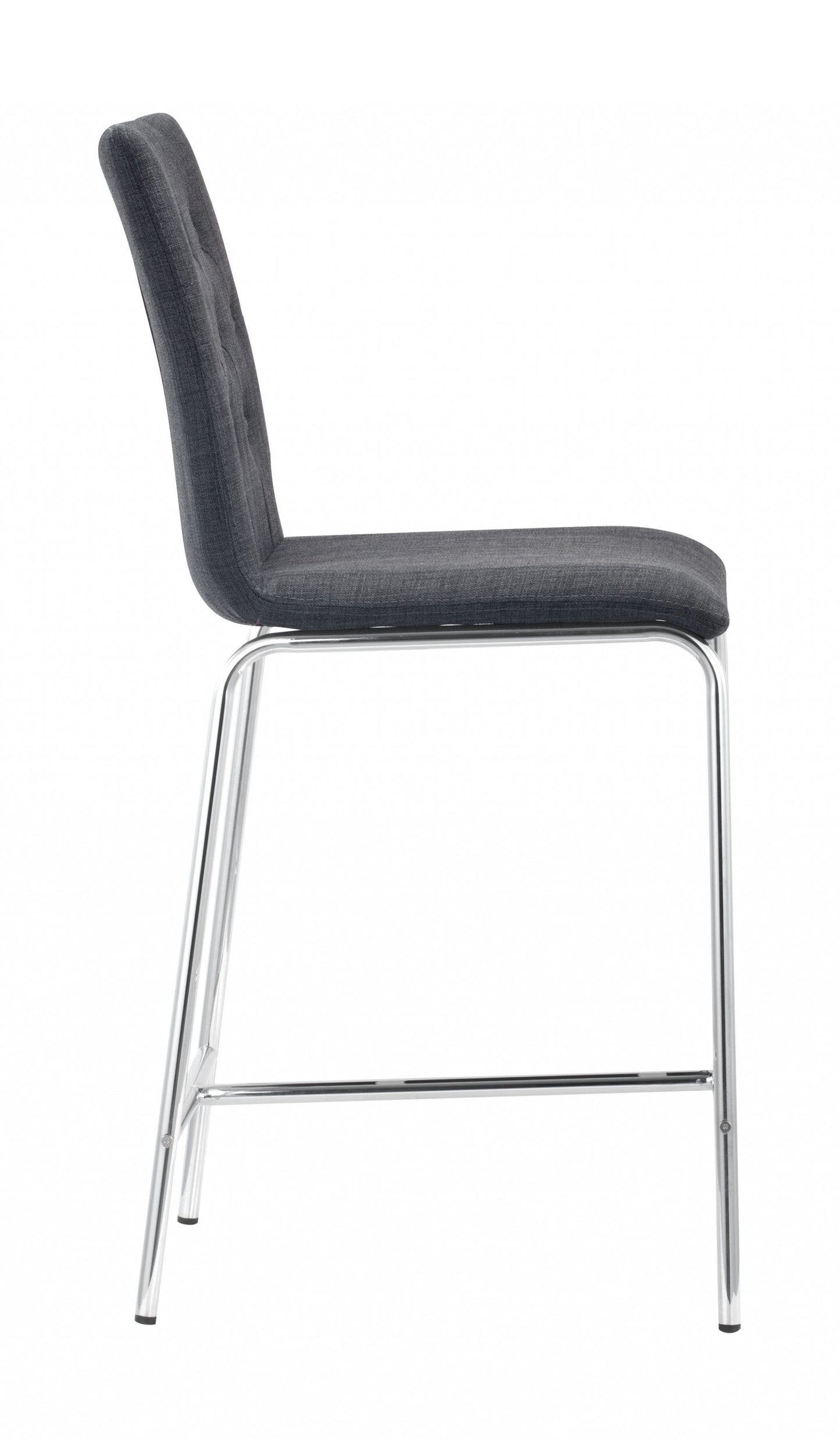 Set Of Two 39" Graphite Low Back Chairs With Footrest