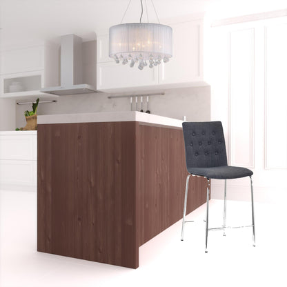 Set Of Two 39" Graphite Low Back Chairs With Footrest