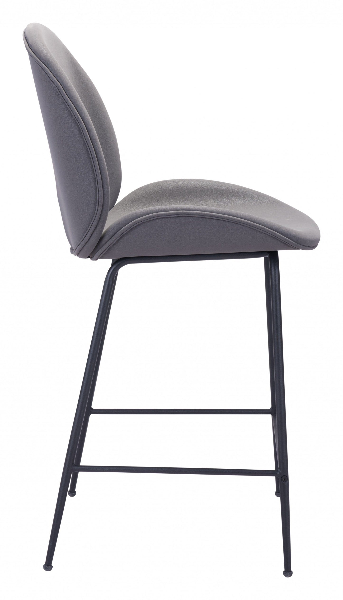 Contempo Gray Velvet Counter Height Chair