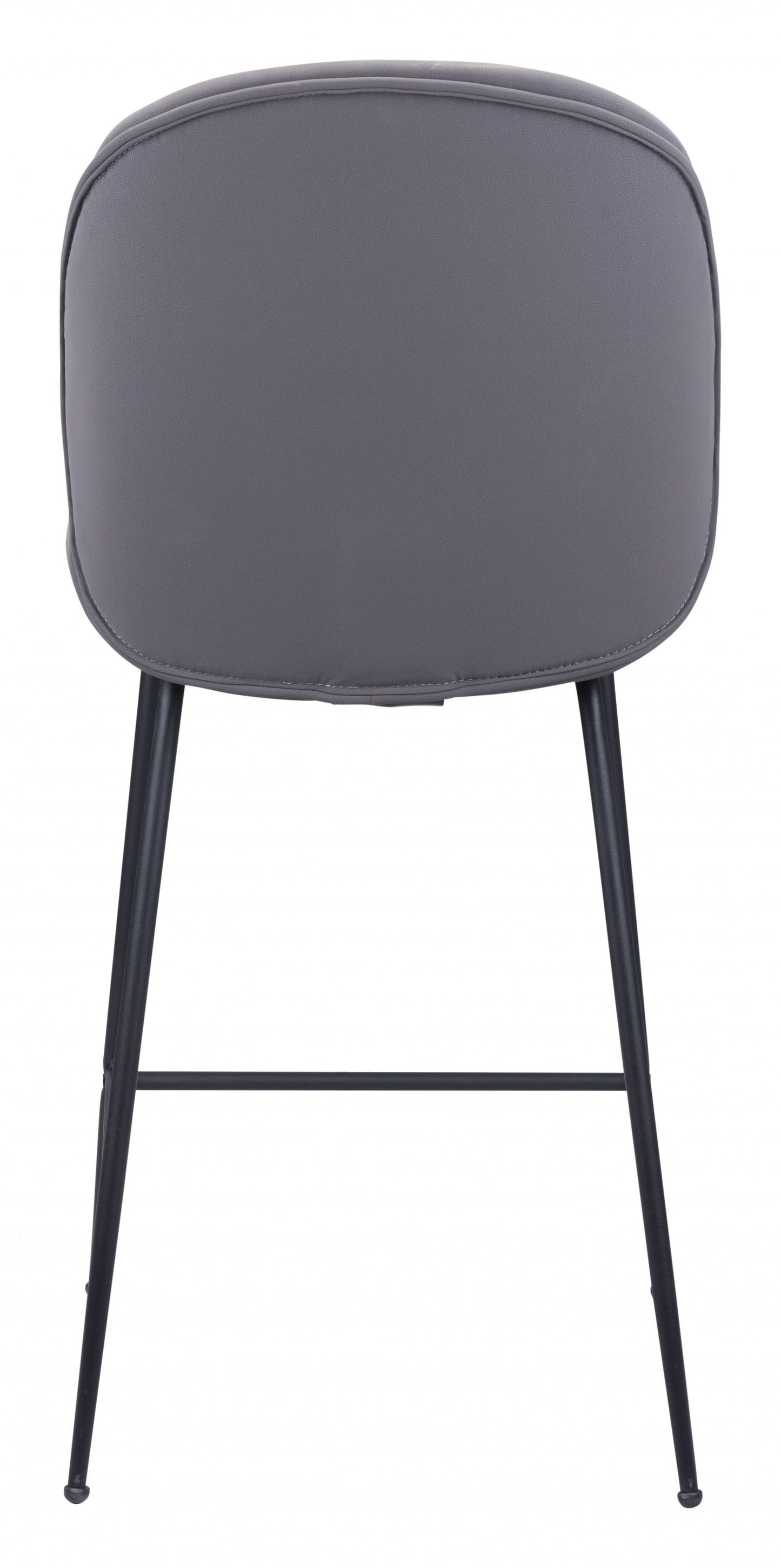 Contempo Gray Velvet Counter Height Chair