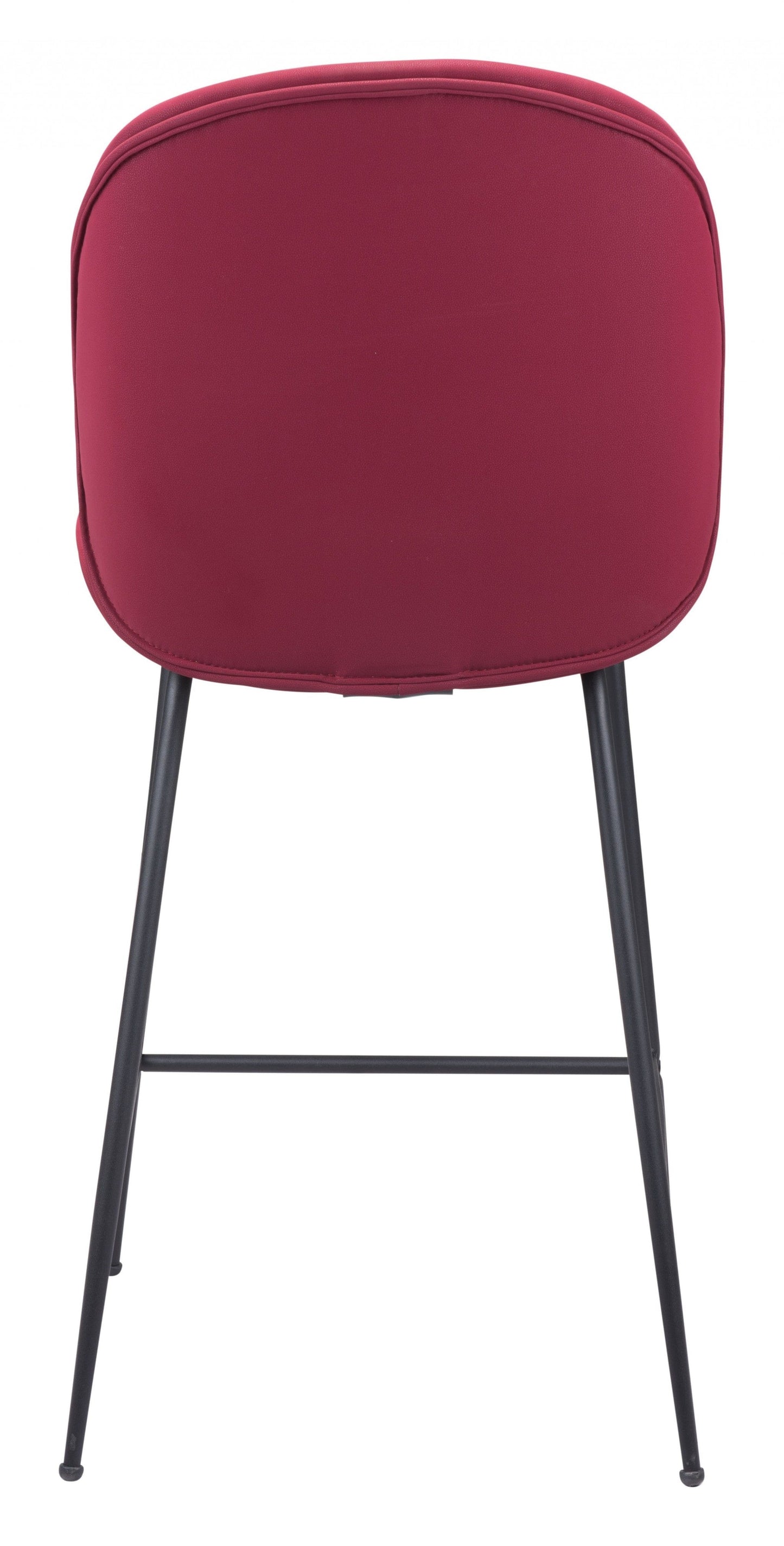 Contempo Red Velvet Counter Height Chair