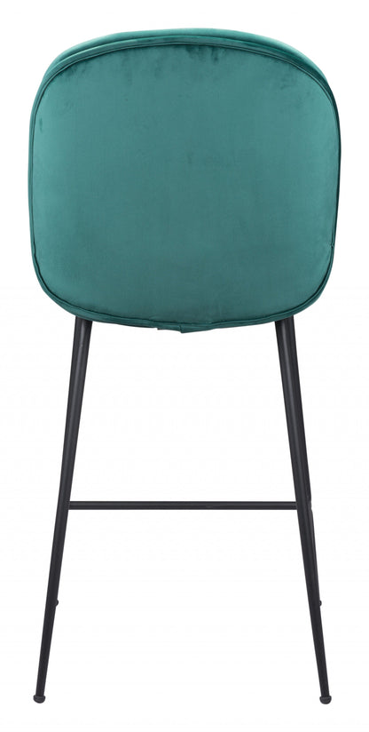 Contempo Emerald Green Velvet Counter Height Chair