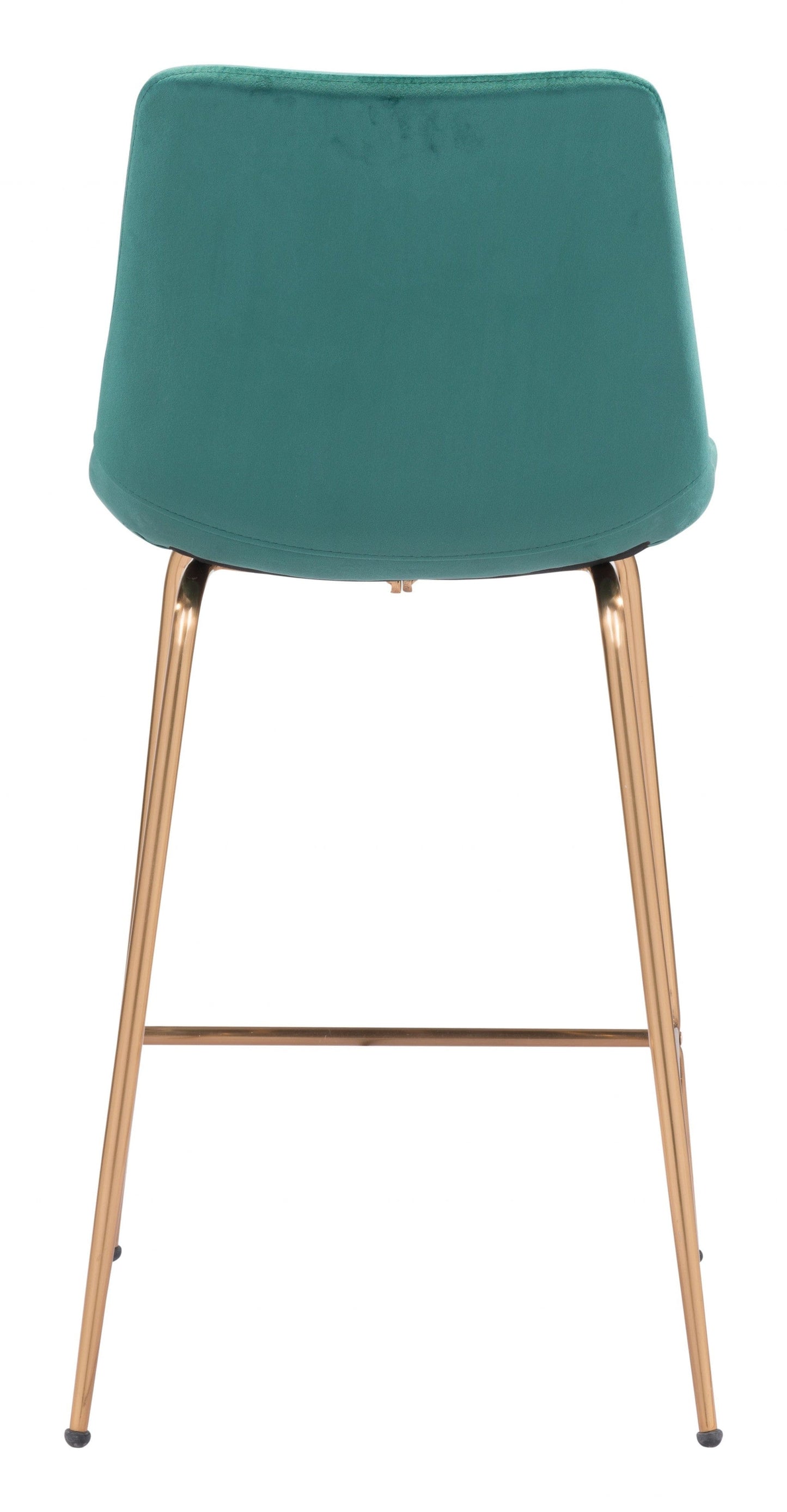 39" Green Steel Low Back Chair With Footrest