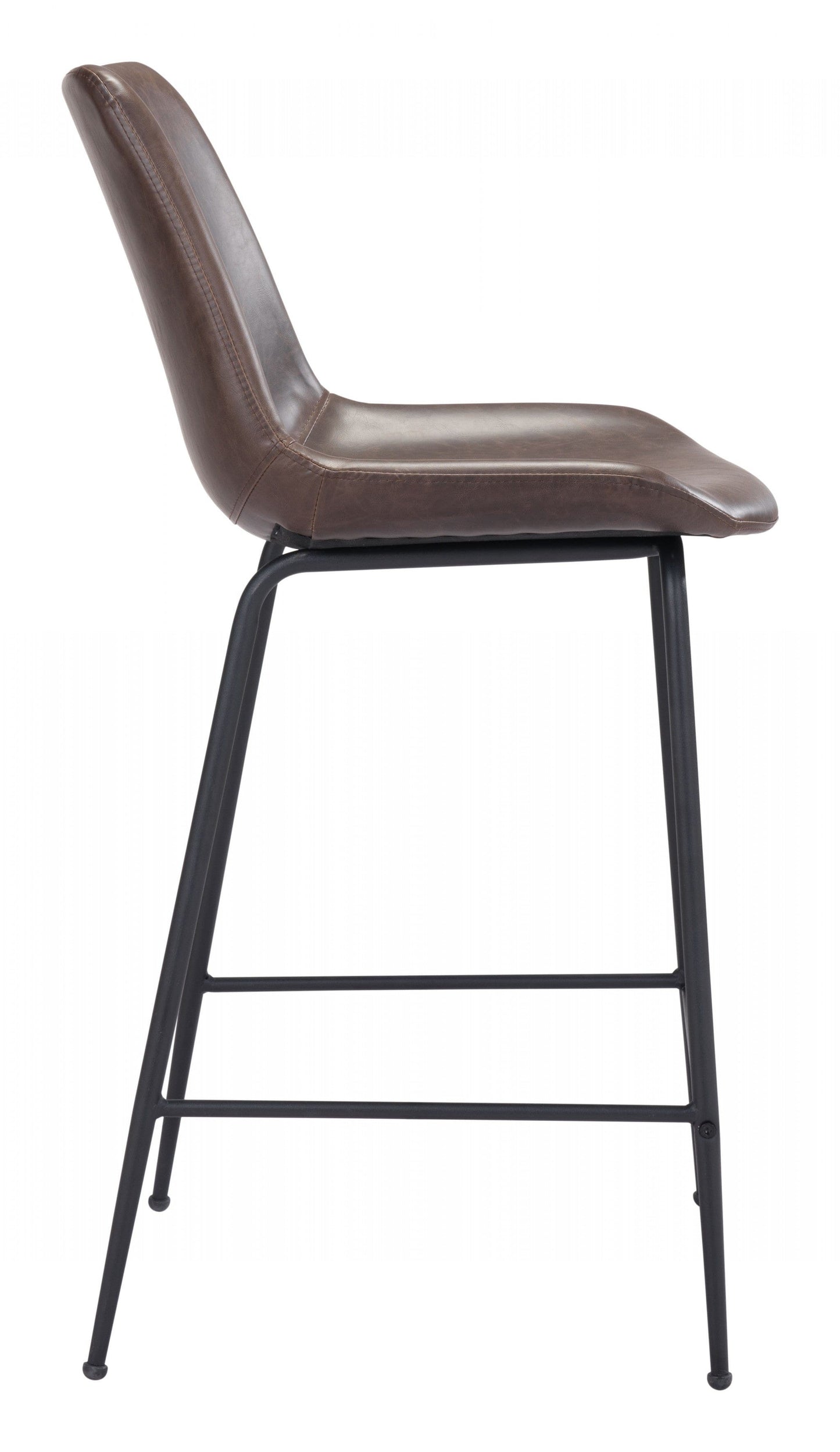 Brown and Black Top Shelf Modern Rugged Counter Chair