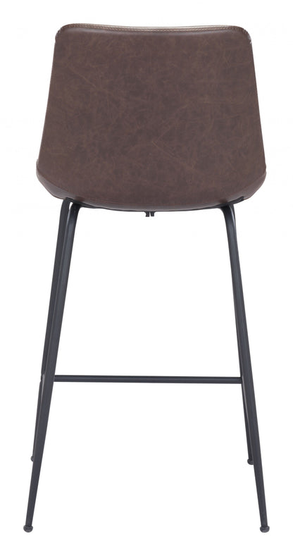 Brown and Black Top Shelf Modern Rugged Counter Chair
