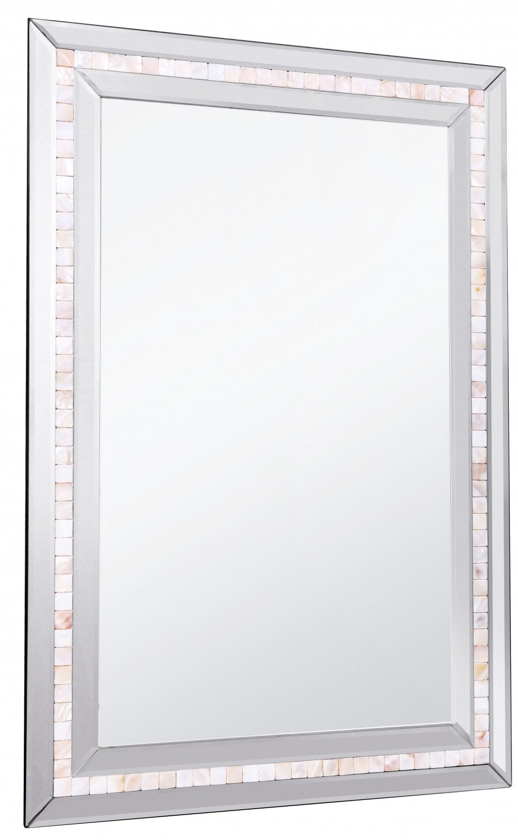 Silver Tiled Border Wall Mirror