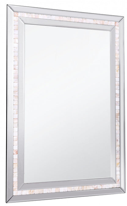 Silver Tiled Border Wall Mirror