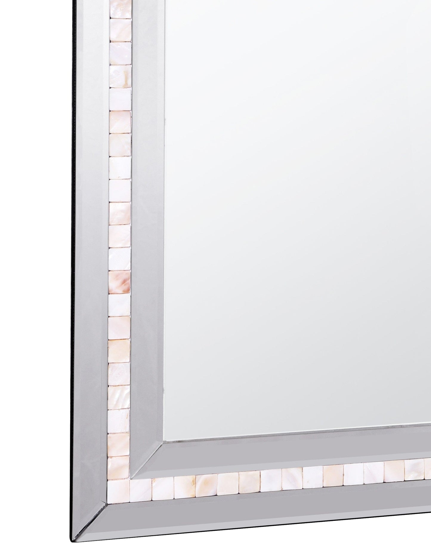 Silver Tiled Border Wall Mirror