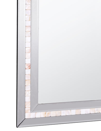 Silver Tiled Border Wall Mirror