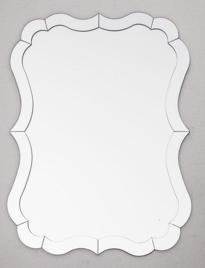 Scalloped Frameless Wall Mirror