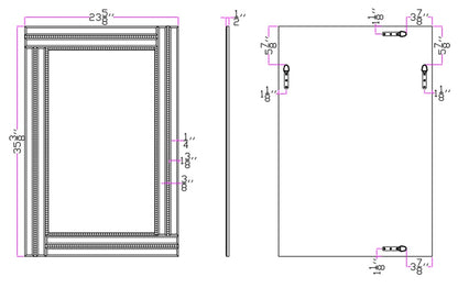 Silver Beaded Frame Mirror