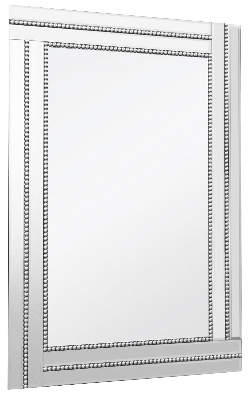 Silver Beaded Frame Mirror