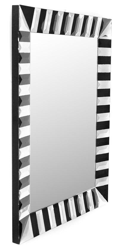 Black and White Striped Mirror