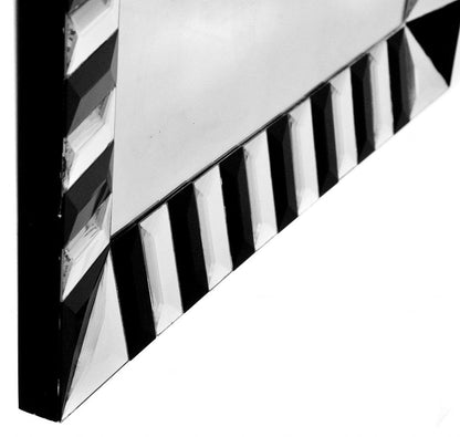 Black and White Striped Mirror