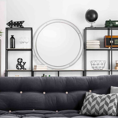 Simply Lined Silver Mirror