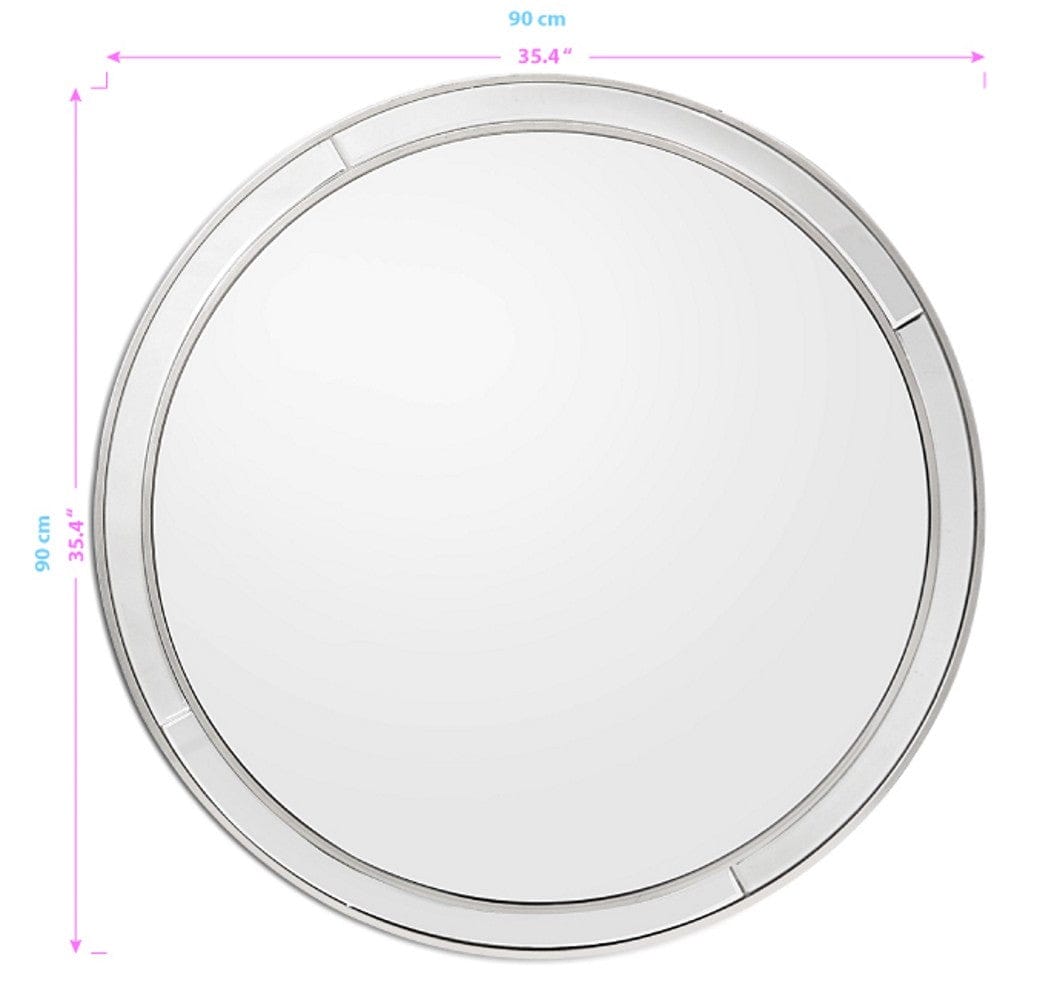 Simply Lined Silver Mirror