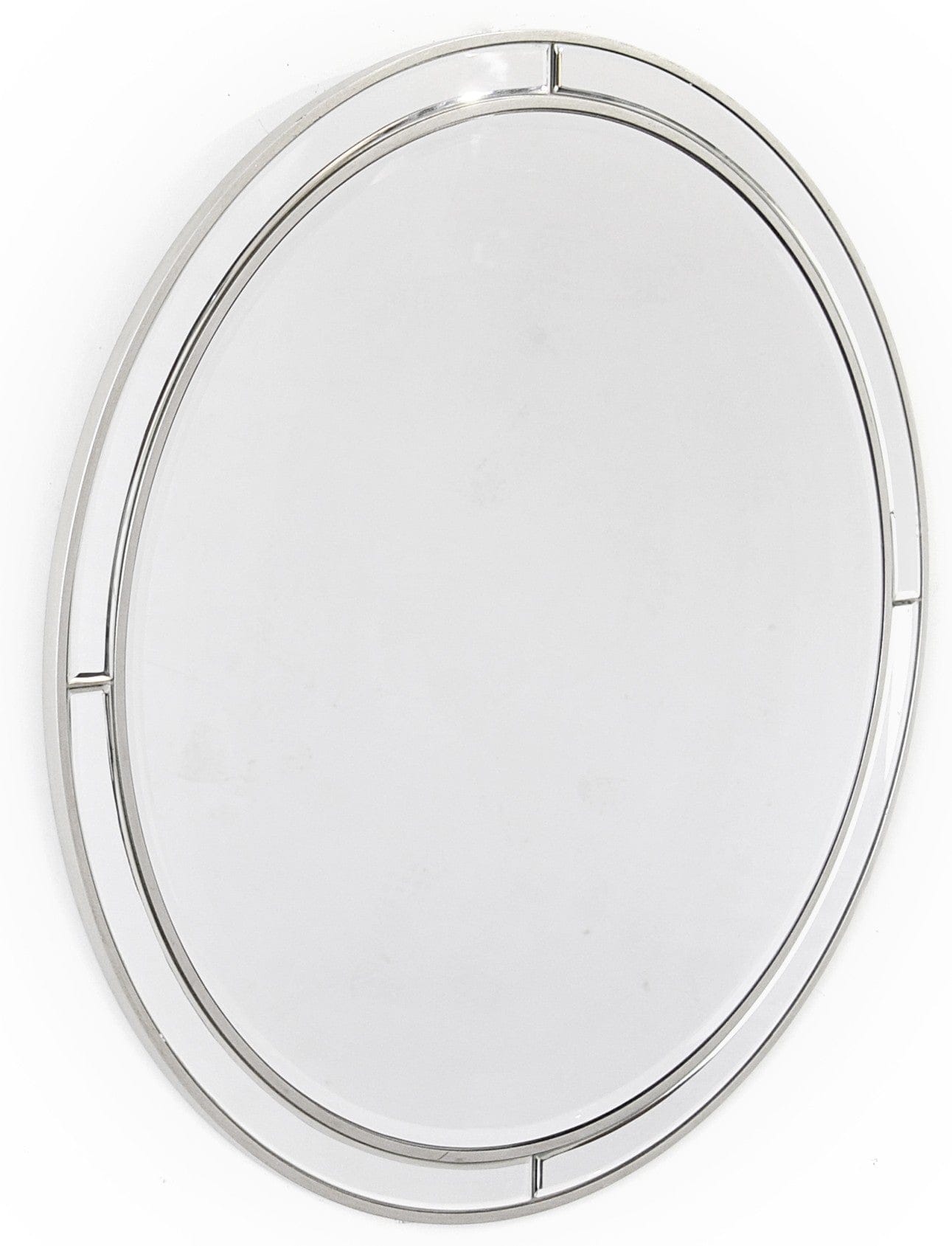 Simply Lined Silver Mirror