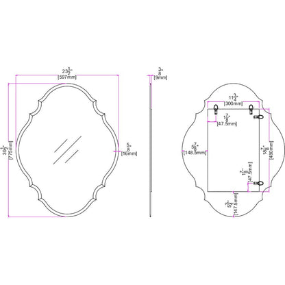 Scalloped Convex Glass Mirror