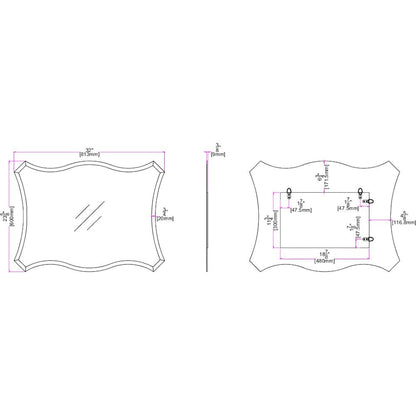 Scalloped Quatrefoil Glass Mirror