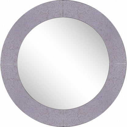 Grey Round Wall Mirror