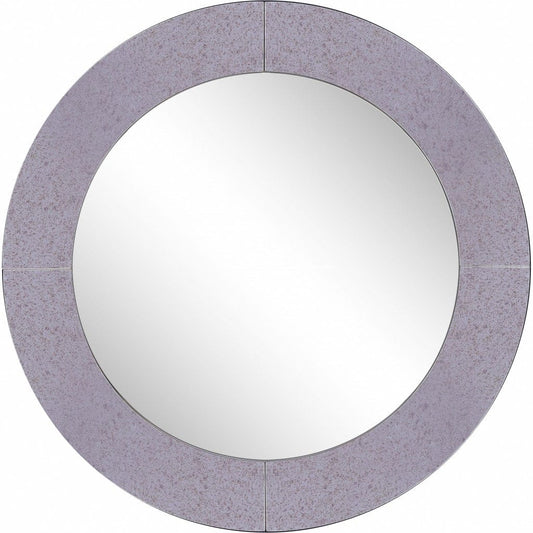 Grey Round Wall Mirror
